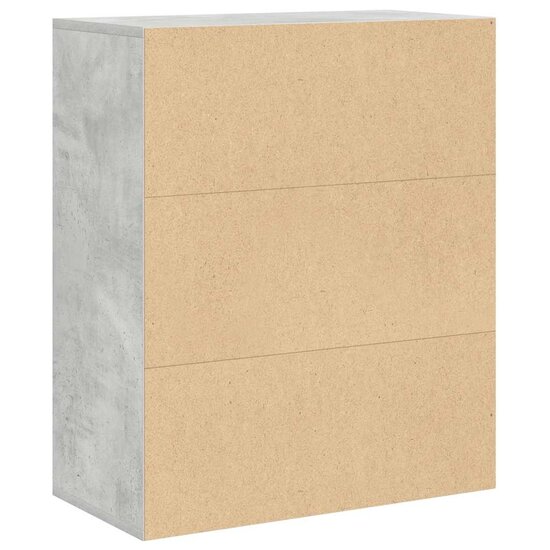 Boekenkast 60X30X71,5 Cm Bewerkt Hout 60 x 30 x 71.5 cm Betongrijs