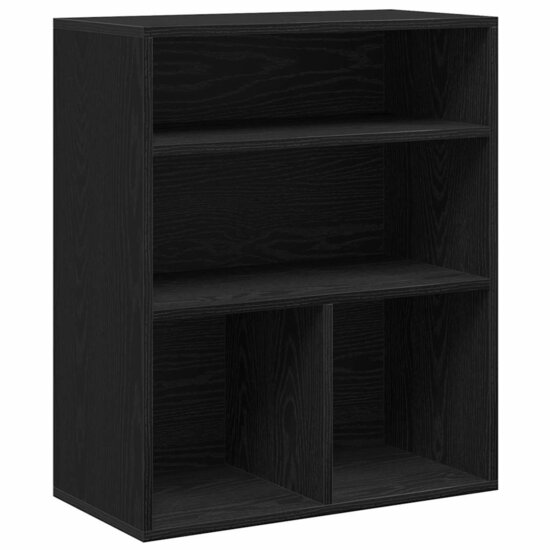 Boekenkast 60X30X71,5 Cm Bewerkt Hout 60 x 30 x 71.5 cm Zwart