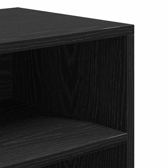 Boekenkast 60X30X71,5 Cm Bewerkt Hout 60 x 30 x 71.5 cm Zwart