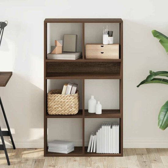 Boekenkast Bewerkt Hout 66 x 31 x 112 cm bruin eikenkleur