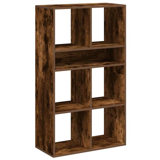Boekenkast Bewerkt Hout Kleurig 66 x 31 x 112 cm Gerookt eiken