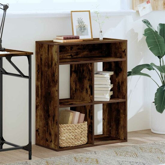 Boekenkast Bewerkt Hout Kleurig 66 x 31 x 80 cm Gerookt eiken