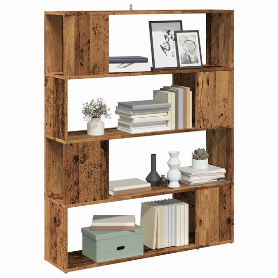 Boekenkast / kamerscherm 100x24x124,5 cm oud houtkleurig