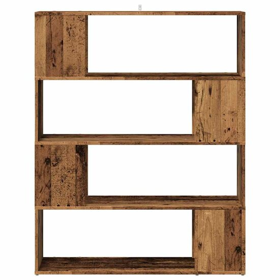 Boekenkast / kamerscherm 100x24x124,5 cm oud houtkleurig