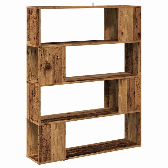 Boekenkast / kamerscherm 100x24x124,5 cm oud houtkleurig