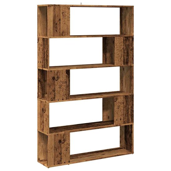 Boekenkast/kamerscherm 100x24x155 cm oud houtkleurig