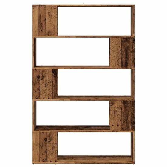 Boekenkast/kamerscherm 100x24x155 cm oud houtkleurig