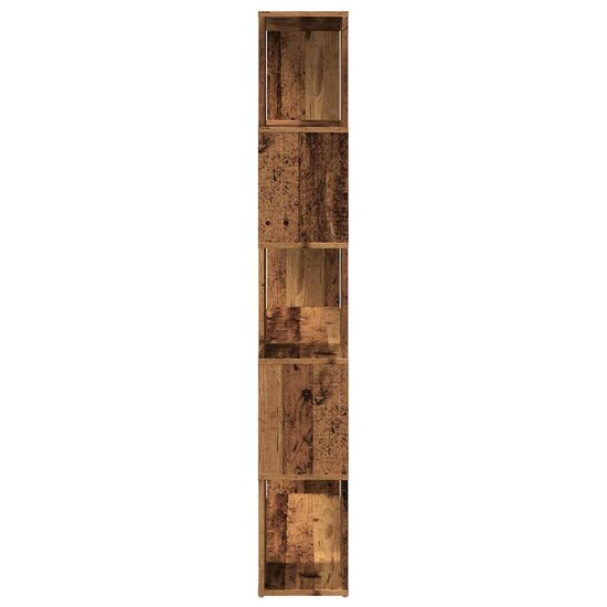 Boekenkast/kamerscherm 100x24x155 cm oud houtkleurig