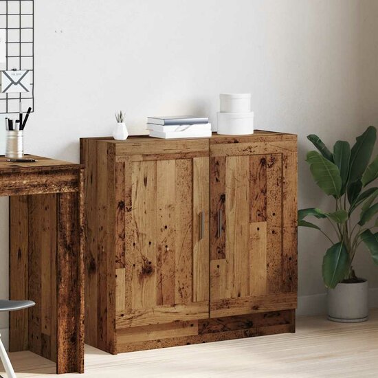 Boekenkast 82,5X30,5X Bewerkt Hout Kleurig 80 cm Oud hout