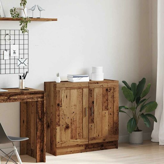 Boekenkast 82,5X30,5X Bewerkt Hout Kleurig 80 cm Oud hout