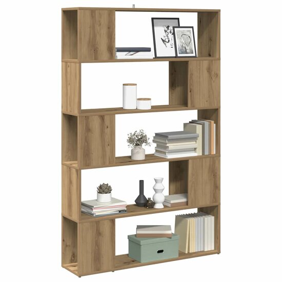 Boekenkast/Kamerscherm 100X24X155 Cm Artisanaal Eikenkleur artisanaal eikenkleurig