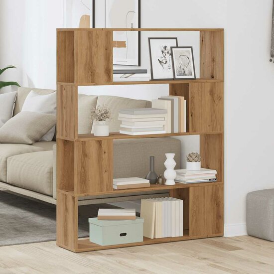 Boekenkast/Kamerscherm 100X24X124,5 Cm Artisanaal Eikenkleur artisanaal eikenkleurig