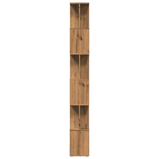 Boekenkast 80X24X192 Cm Bewerkt Hout Artisanaal Eikenkleur artisanaal eikenkleurig