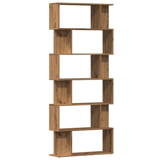 Boekenkast 80X24X192 Cm Bewerkt Hout Artisanaal Eikenkleur artisanaal eikenkleurig