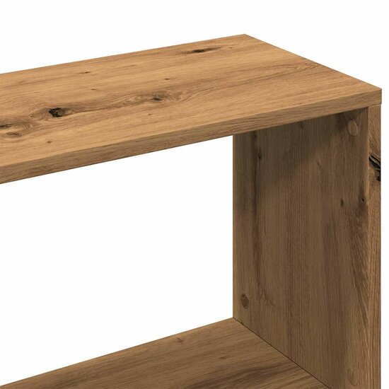 Boekenkast 80X24X192 Cm Bewerkt Hout Artisanaal Eikenkleur artisanaal eikenkleurig