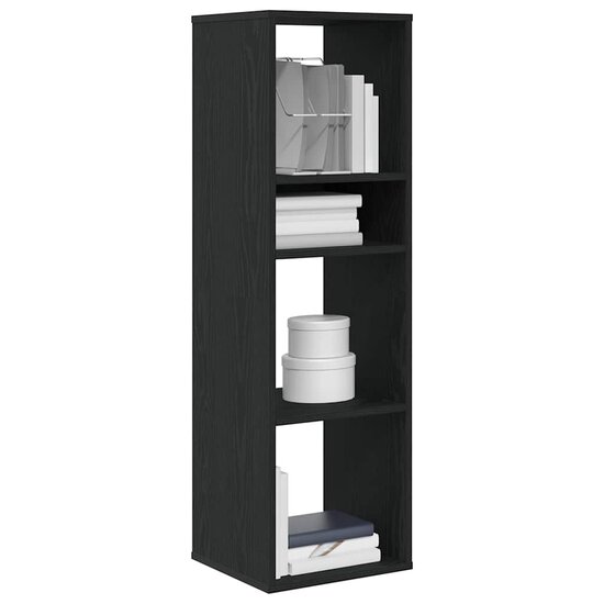 Boekenkast Bewerkt Hout 34 x 31 x 112 cm Zwart