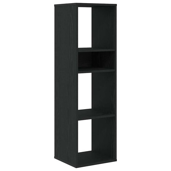 Boekenkast Bewerkt Hout 34 x 31 x 112 cm Zwart