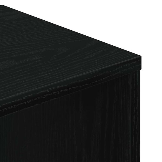 Boekenkast Bewerkt Hout 34 x 31 x 112 cm Zwart