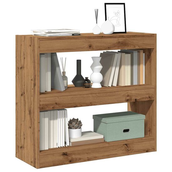 Boekenkast/Kamerscherm 80X30X72 Cm Artisanaal Eikenkleur artisanaal eikenkleurig