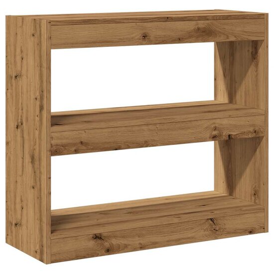 Boekenkast/Kamerscherm 80X30X72 Cm Artisanaal Eikenkleur artisanaal eikenkleurig