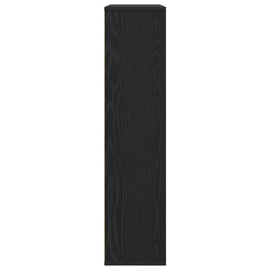 Boekenkast 89X24X101,5 Cm Bewerkt Hout Eikenkleurig Zwart 89 cm 101.5 cm
