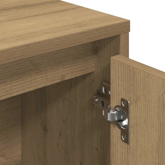 Boekenkast 89X24X101,5 Cm Bewerkt Hout Artisanaal Eikenkleurig 89 cm 101.5 cm