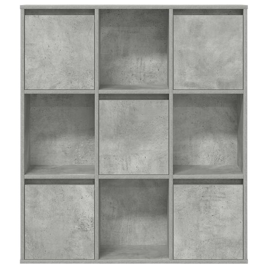 Boekenkast 89X24X101,5 Cm Bewerkt Hout Betongrijs 89 cm 101.5 cm