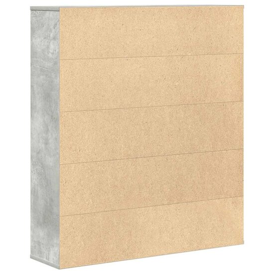Boekenkast 89X24X101,5 Cm Bewerkt Hout Betongrijs 89 cm 101.5 cm