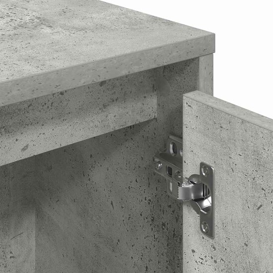 Boekenkast 89X24X101,5 Cm Bewerkt Hout Betongrijs 89 cm 101.5 cm
