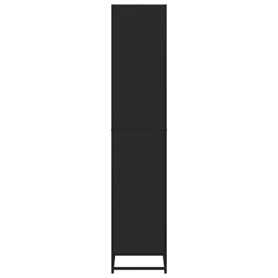Boekenkast 80,5X35X170,5 Cm Bewerkt Hout Zwart 80.5 cm 170.5 cm