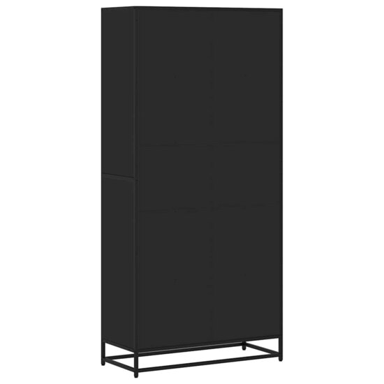 Boekenkast 80,5X35X170,5 Cm Bewerkt Hout Zwart 80.5 cm 170.5 cm