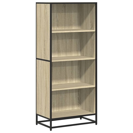 Boekenkast 60X35X Bewerkt Hout Kleurig Sonoma Eiken 60 cm 139 cm