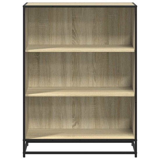 Boekenkast 80,5X35X107,5 Cm Bewerkt Hout Kleurig Sonoma Eiken 80.5 cm 107.5 cm