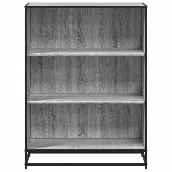 Boekenkast 80,5X35X107,5Cm Bewerkt Hout Eikenkleur Grijs Sonoma 80.5 cm 107.5 cm