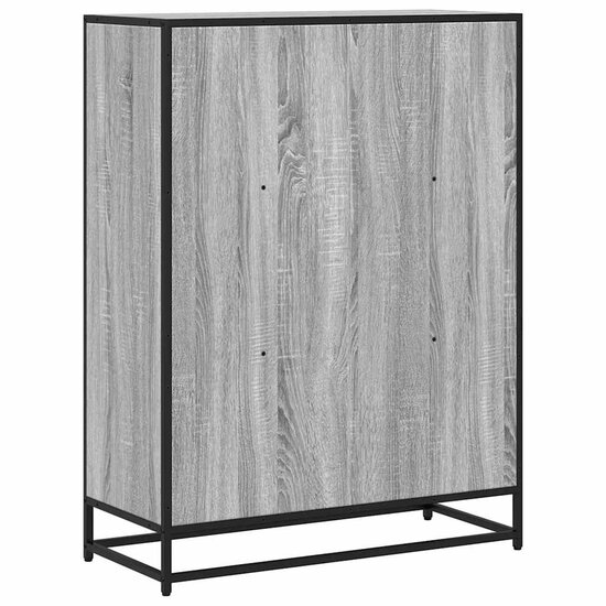 Boekenkast 80,5X35X107,5Cm Bewerkt Hout Eikenkleur Grijs Sonoma 80.5 cm 107.5 cm