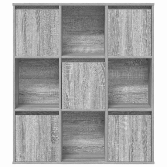 Boekenkast 89X24X101,5 Cm Bewerkt Hout Eikenkleur Grijs Sonoma 89 cm 101.5 cm