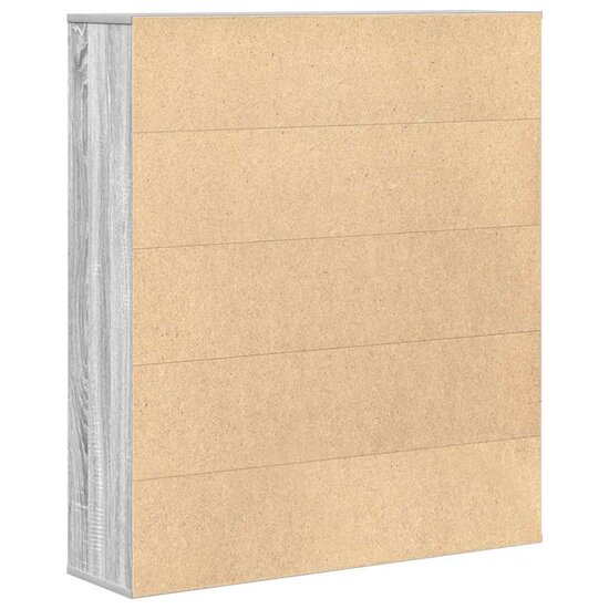 Boekenkast 89X24X101,5 Cm Bewerkt Hout Eikenkleur Grijs Sonoma 89 cm 101.5 cm