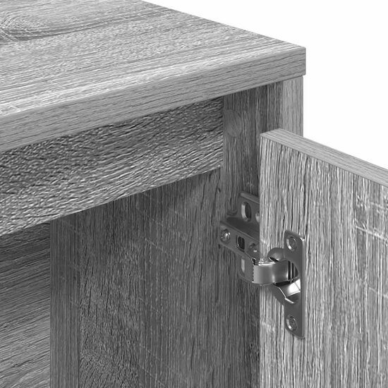 Boekenkast 89X24X101,5 Cm Bewerkt Hout Eikenkleur Grijs Sonoma 89 cm 101.5 cm