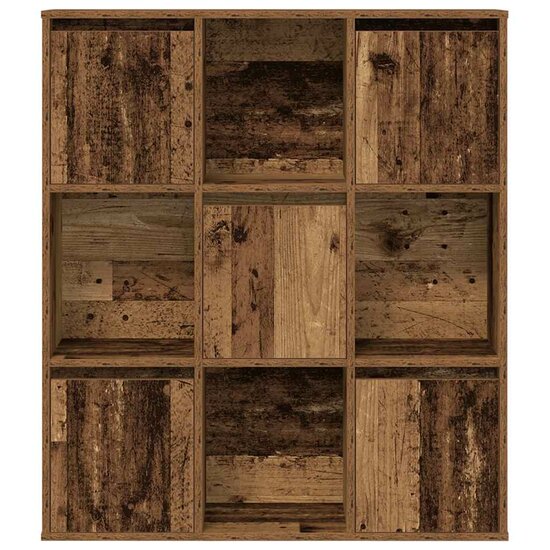Boekenkast 89X24X101,5 Cm Bewerkt Hout Kleurig Oud Hout 89 cm 101.5 cm