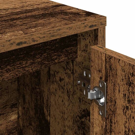 Boekenkast 89X24X101,5 Cm Bewerkt Hout Kleurig Oud Hout 89 cm 101.5 cm