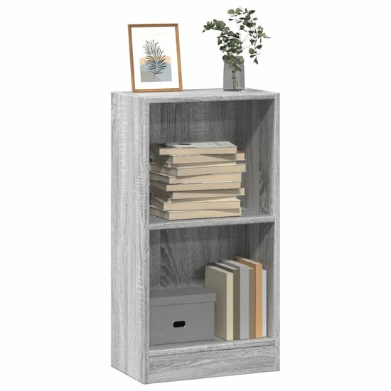 Boekenkast 40X24X Bewerkt Hout Eikenkleurig Grijs Sonoma 40 cm 76 cm