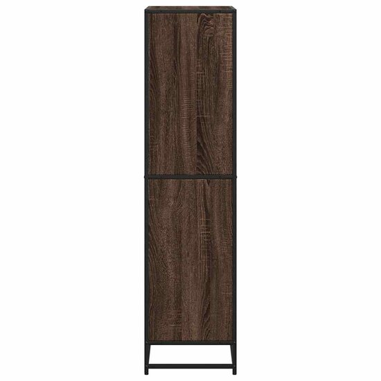 Boekenkast 60x35x139 cm bewerkt hout bruin eikenkleurig
