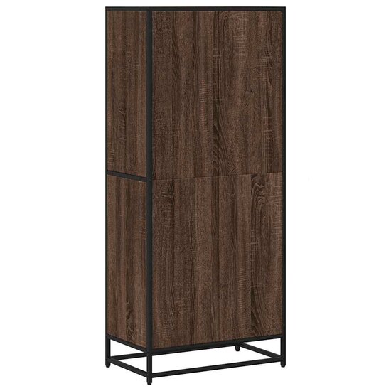 Boekenkast 60x35x139 cm bewerkt hout bruin eikenkleurig