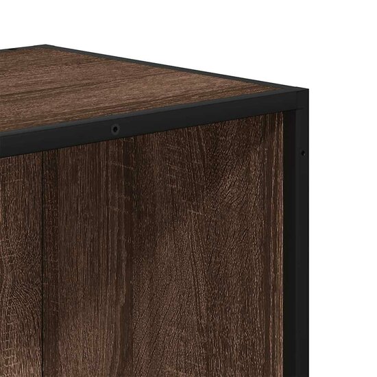 Boekenkast 60x35x139 cm bewerkt hout bruin eikenkleurig