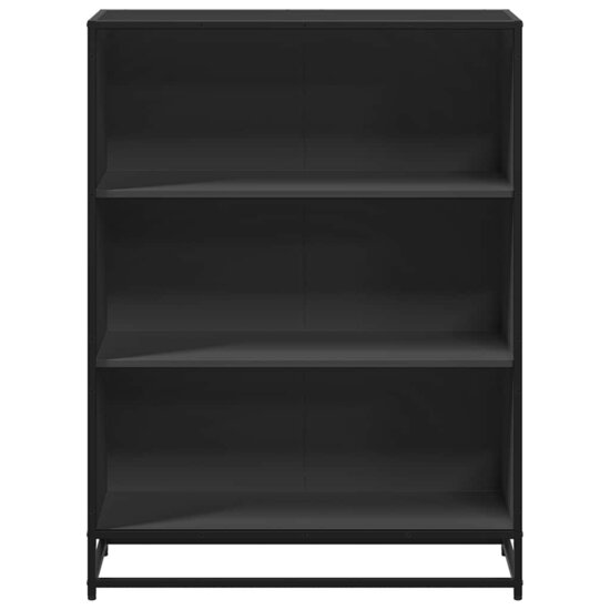Boekenkast 80,5x35x107,5 cm bewerkt hout zwart