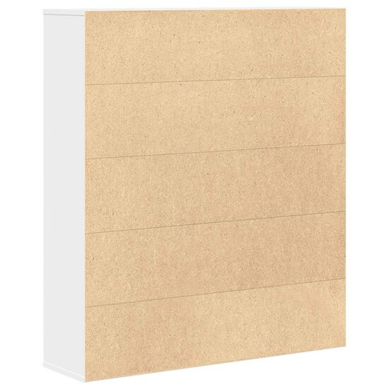 Boekenkast 89x24x101,5 cm bewerkt hout wit