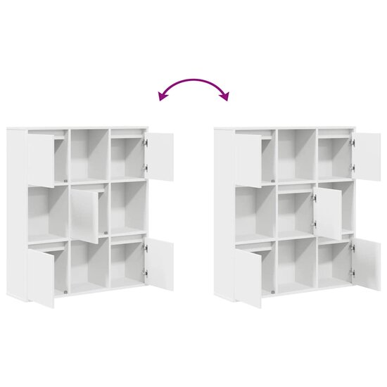 Boekenkast 89x24x101,5 cm bewerkt hout wit