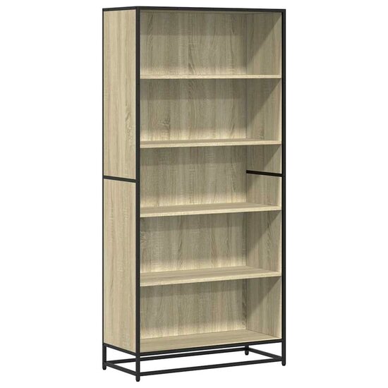Boekenkast 80,5X35X170,5 Cm Bewerkt Hout Kleurig Sonoma Eiken 80.5 cm 170.5 cm