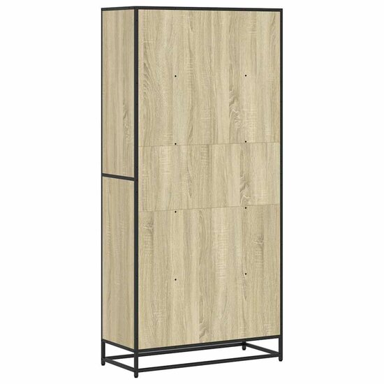 Boekenkast 80,5X35X170,5 Cm Bewerkt Hout Kleurig Sonoma Eiken 80.5 cm 170.5 cm