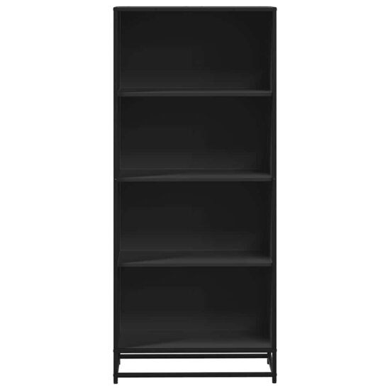 Boekenkast 60X35X Bewerkt Hout Zwart 60 cm 139 cm